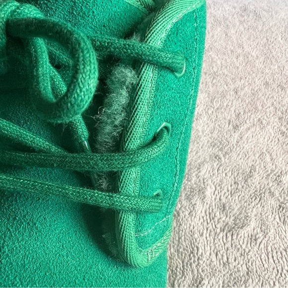 UGG Neumel Heritage Chukka Lace-Up Suede Sherpa UGGPlush Wool Boot Green Teal - Picture 6 of 15
